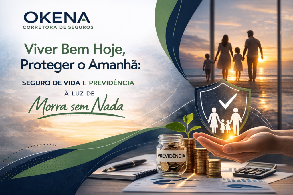 Seguro de vida e previdência como estratégia de proteção familiar e planejamento financeiro.